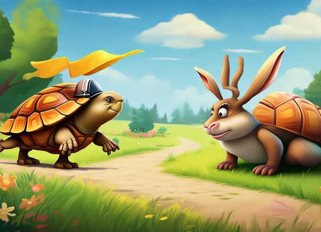儿童故事龟兔赛跑 - 龟兔赛跑幼儿故事