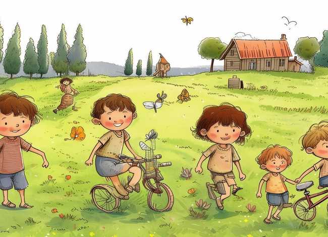 农村儿童生活的故事（以农村儿童生活为主题的简笔画）