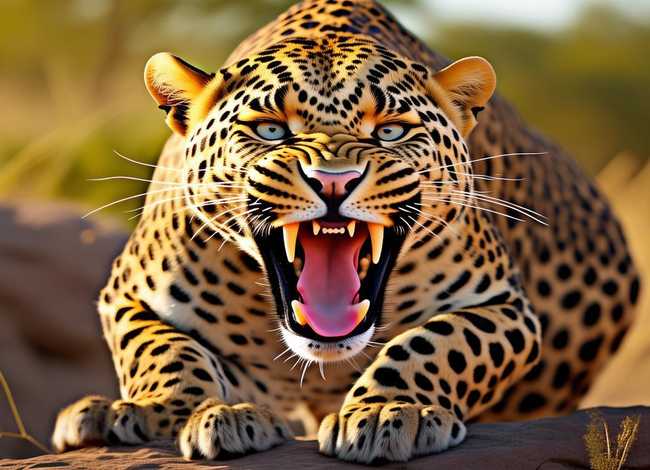 关于豹的儿歌、关于豹的儿歌血盆大口真凶猛黄色毛发黑斑纹