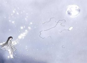 神话故事嫦娥奔月简笔画 中国神话故事嫦娥奔月简笔画