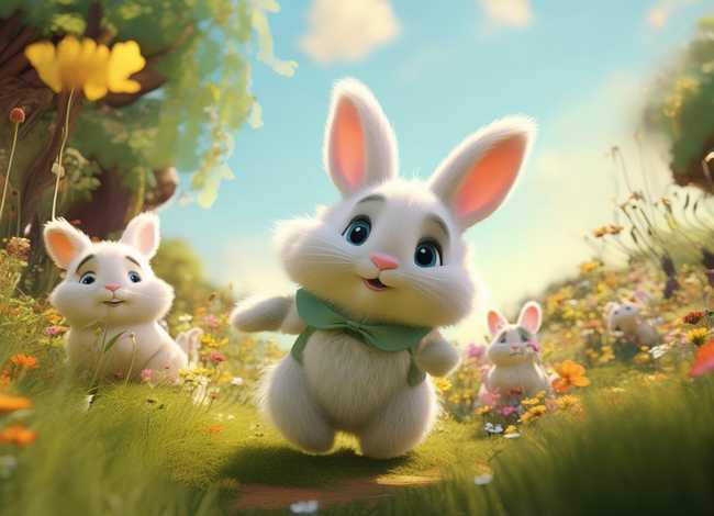 小白兔的故事儿童动画片3-6岁 - 动画片讲故事小白兔的故事