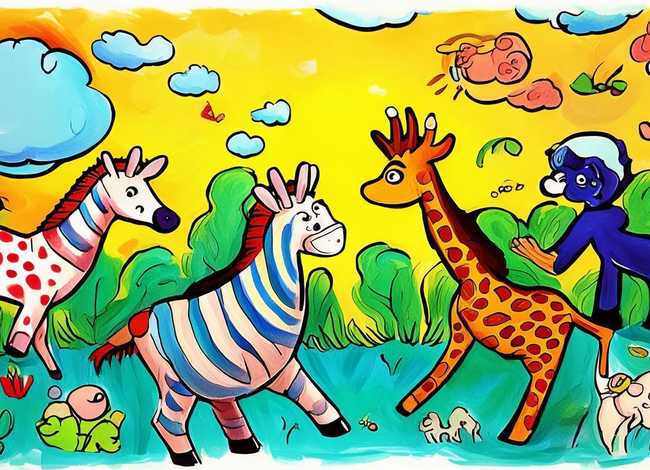 关于动物的画儿童画；关于动物的儿童画作品