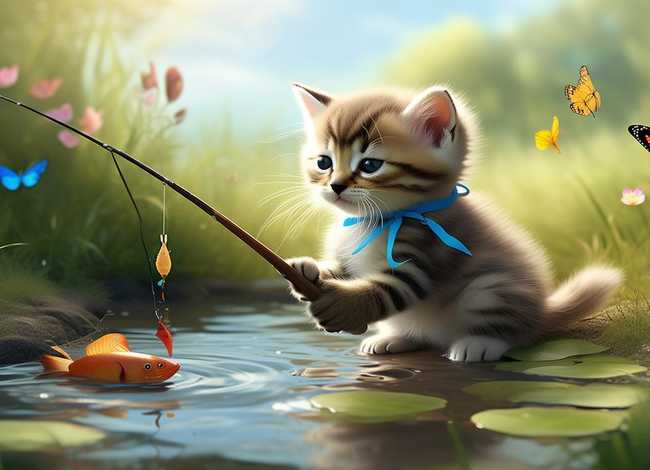 儿童故事小猫钓鱼的原文，小猫钓鱼的故事原版