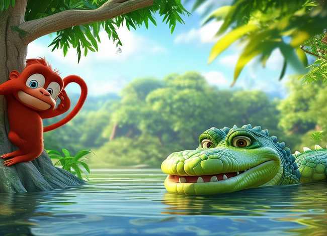 儿童故事大全猴子和鳄鱼（幼儿故事猴子和鳄鱼的故事）