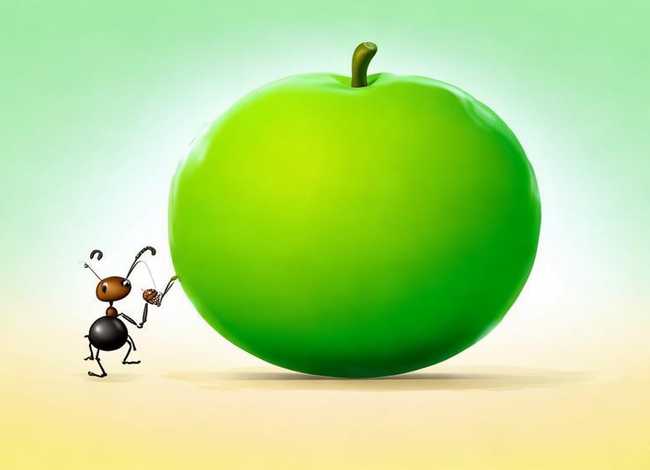 蚂蚁与西瓜的故事儿童画 蚂蚁与西瓜的故事简笔画