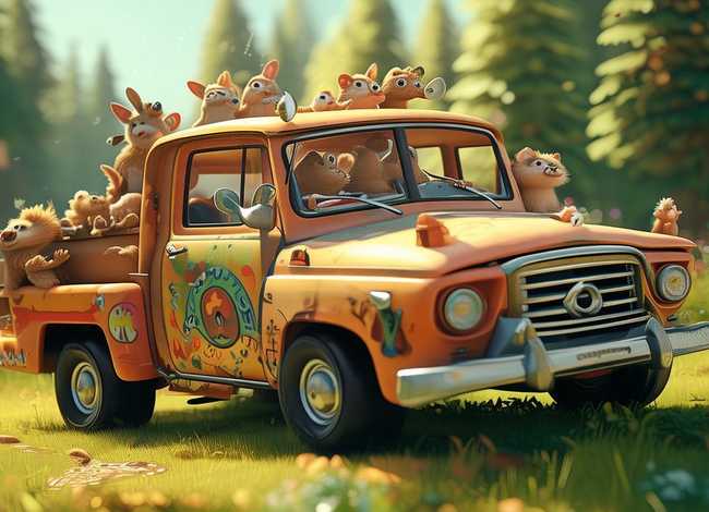 皮卡车儿童故事视频（皮卡车动画视频）