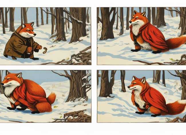 外国寓言故事连环画4幅图片；外国寓言故事连环画4幅图片大全