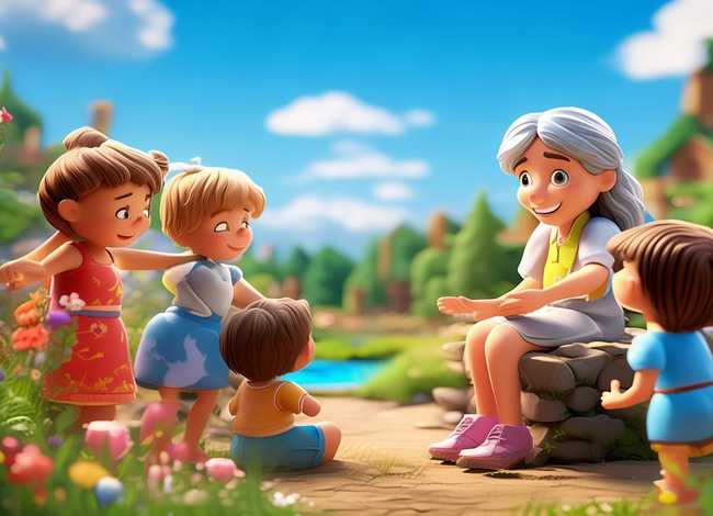 夏天讲故事、夏天讲故事的看图说话一年级