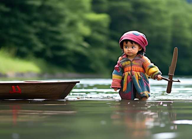 儿童画成语故事刻舟求剑 幼儿成语故事刻舟求剑