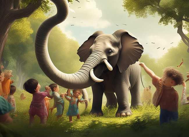 大象的鼻子为什么那么长儿童故事、故事大象的鼻子为什么这么长