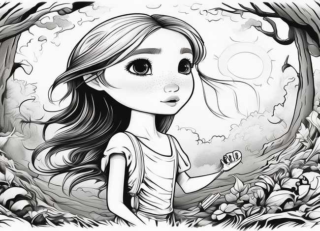 女孩子的故事，女孩子的故事配图简笔画