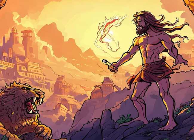 希腊神话故事卡通绘画，希腊神话故事的画