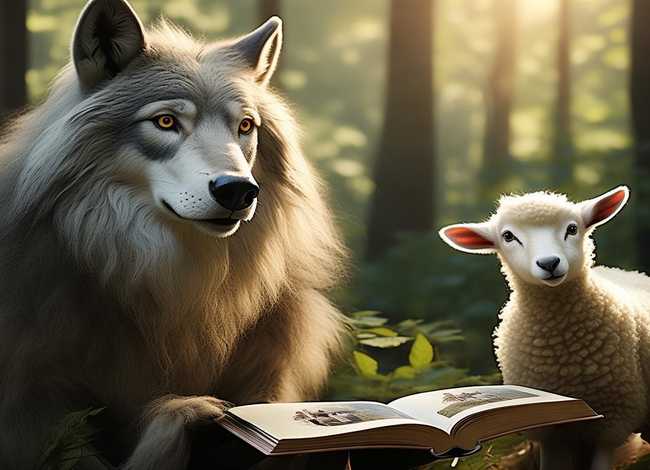 狼和小羊 讲故事，狼和小羊 讲故事图片