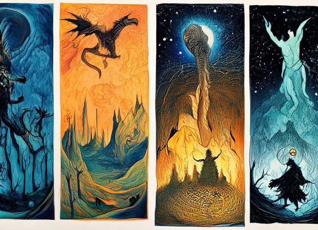 神话故事四幅图手抄报 - 神话故事四幅图手抄报图片