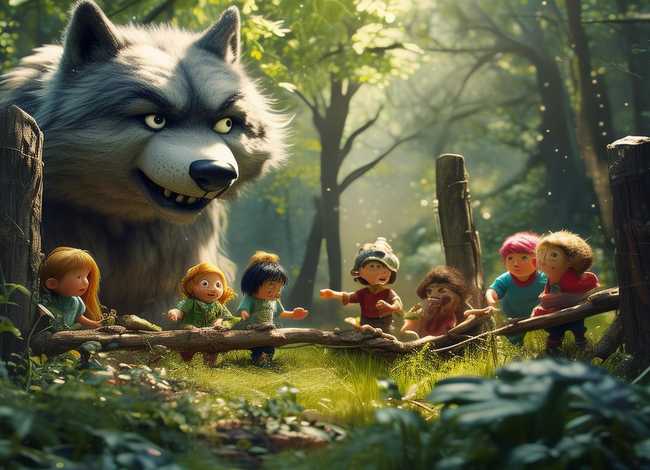 少儿动画故事;少儿动画故事-大灰狼来了 少儿动画故事;少儿动画故事-大灰狼来了