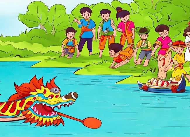 端午节故事儿童版绘本，端午节故事绘本八张带图