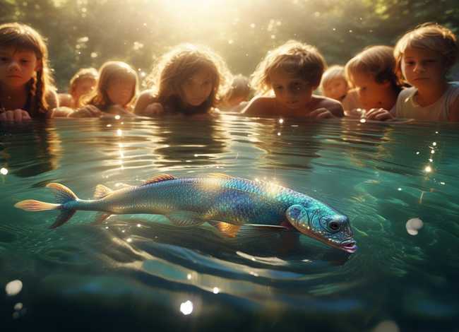 水中的儿童故事；水里的怪物幼儿故事