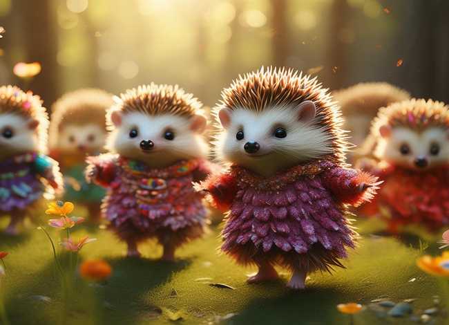 刺猬舞蹈儿童故事 刺猬儿童画的舞蹈