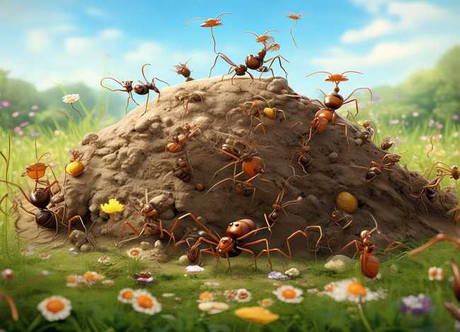 蚂蚁的秘密儿童创意画；蚂蚁的秘密简笔画