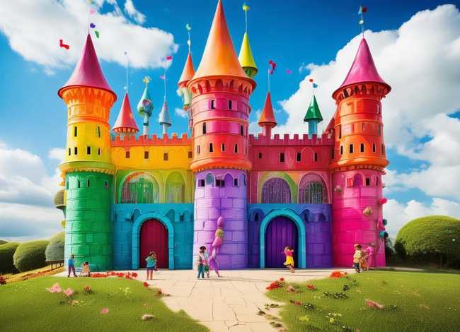 儿童故事彩虹城堡（彩虹城堡图片儿童画）