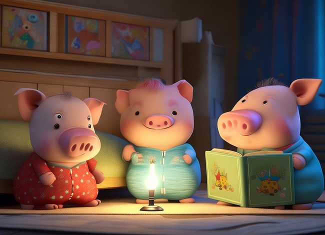 儿童睡前故事粤语三只小猪 - 睡前故事三只小猪语音