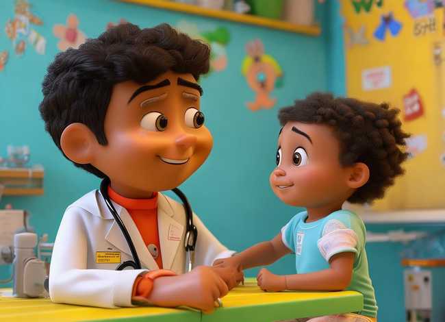 儿童游戏医生和病人 - 病人和医生的游戏