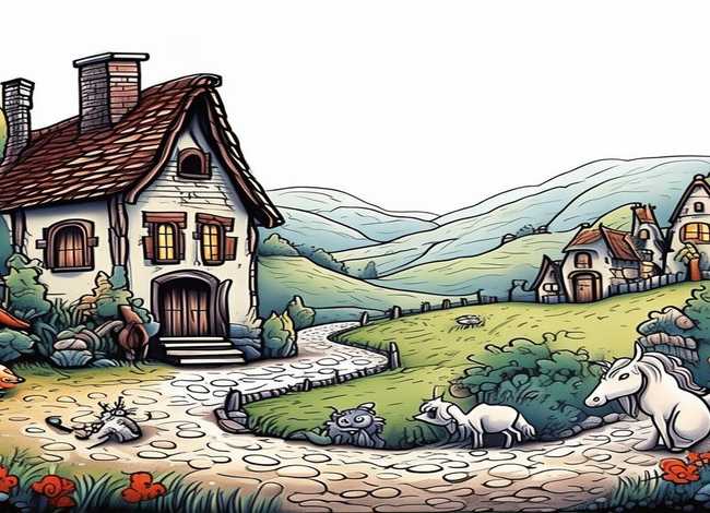 欧洲民间故事插画简笔画（欧洲民间故事插画简笔画图片）