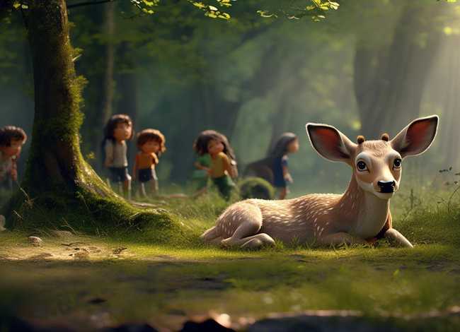 儿童故事生病的鹿 - 生病的鹿寓言故事