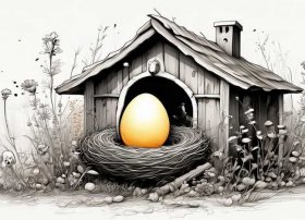 金鸡蛋的故事；金鸡蛋的故事图片简笔画