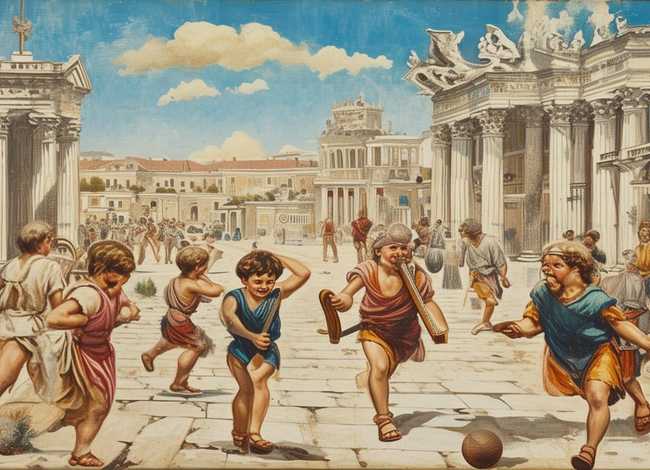 罗马儿童画；罗马绘画作品