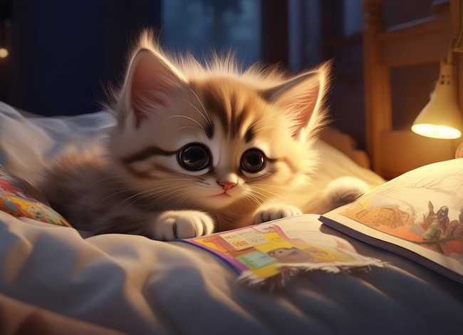 小猫咪的故事儿童睡前绘本、小猫咪的故事睡前故事文字版