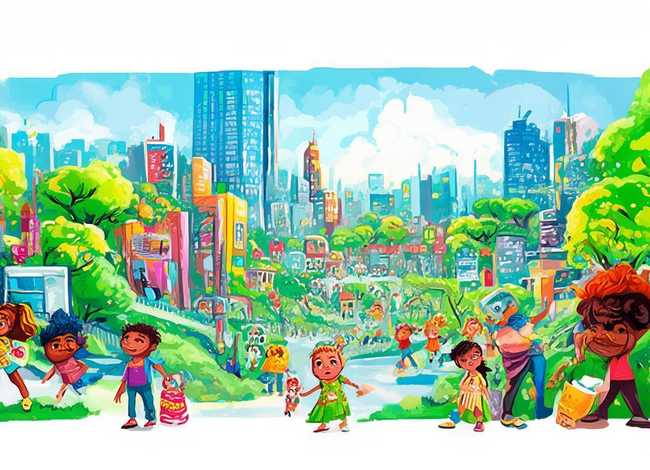 文明城市儿童画 - 文明城市少儿绘画作品 文明城市儿童画 - 文明城市少儿绘画作品