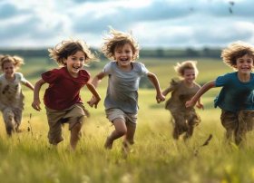 乡村儿童的生活无忧无虑（乡村儿童的生活无忧无虑,看到一群孩子）