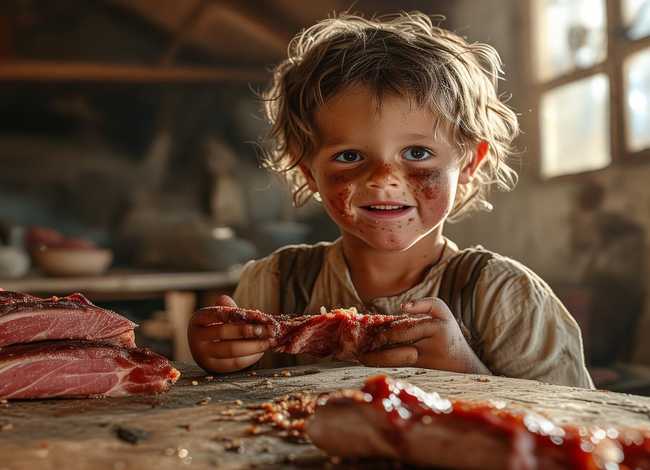 吃肉的小孩的故事（吃肉的小孩的故事视频）