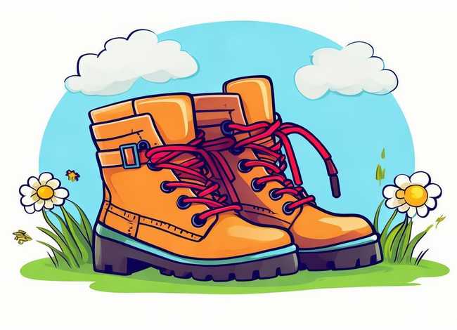 儿童靴子简笔画、靴子简笔画儿童画