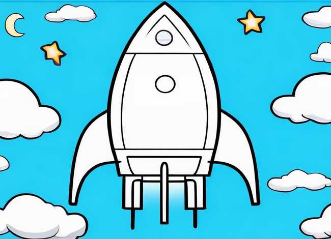 儿童火箭空白图画 - 儿童火箭空白图画大全