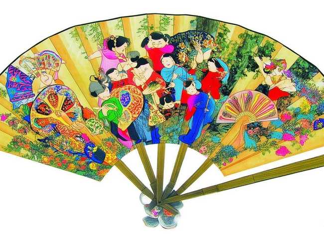 扇子画作品儿童 扇子画作品儿童图片