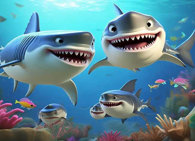 儿童故事鲨鱼一家，鲨鱼一家的故事