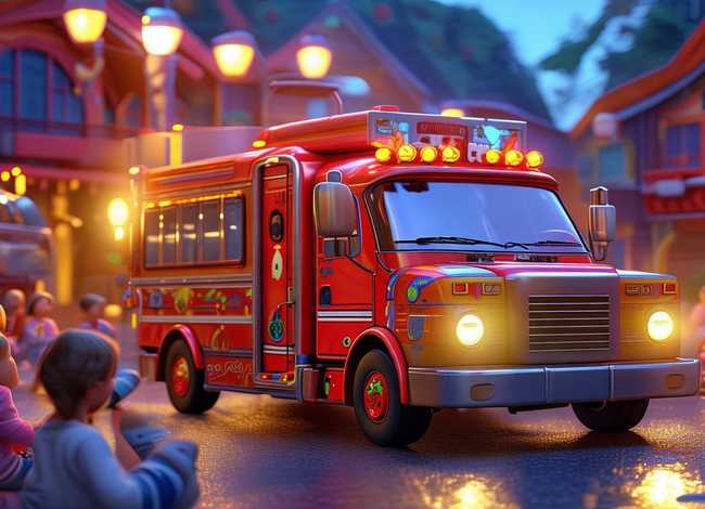 儿童睡前消防小故事文字 - 睡前故事幼儿故事大全消防车