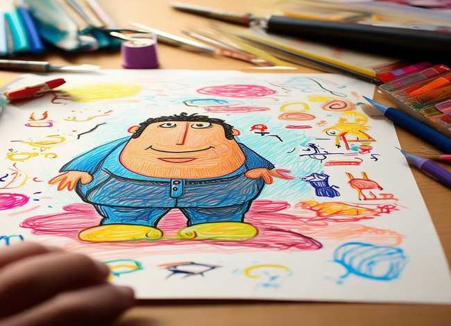 爸爸的儿童画；爸爸的画法儿童简笔画