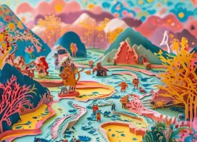 儿童剪纸故事画；搜索儿童剪纸画