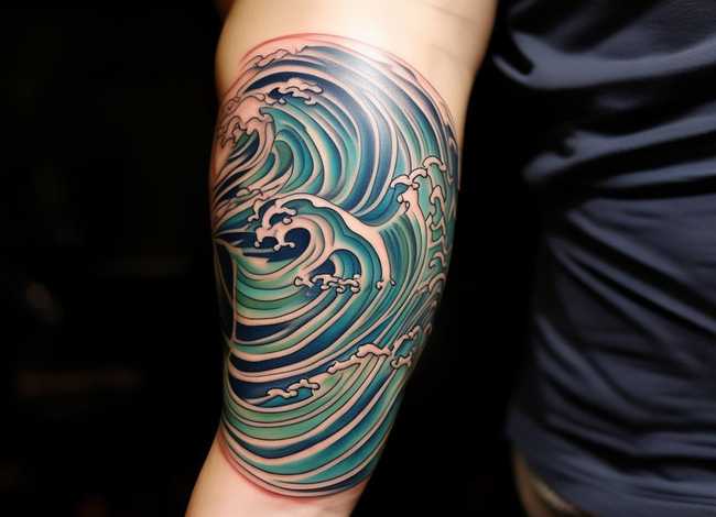 海浪纹简笔画、海浪简笔画纹身