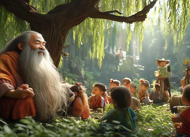 庄子的故事儿童版、庄子的寓言故事小动画