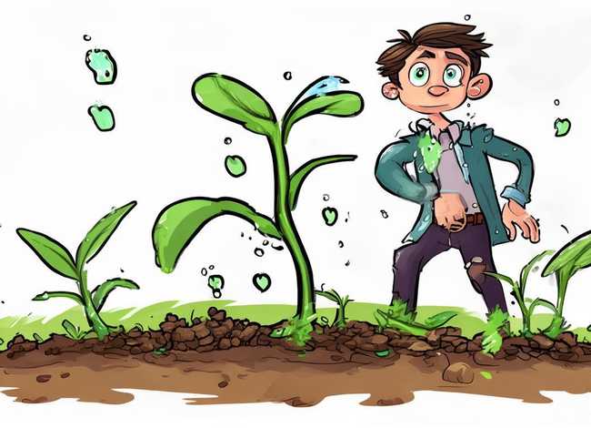 成语故事拔苗助长简笔画 小学生成语故事(简短)拔苗助长的简笔画