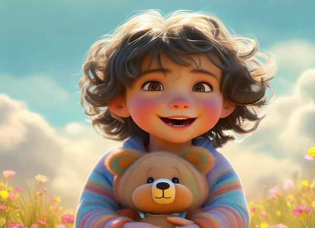 小孩子充满爱意的图片，小孩子充满爱意的图片卡通