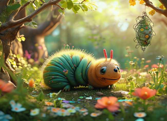 儿童故事毛毛虫去哪了 - 绘本故事毛毛虫去哪儿了