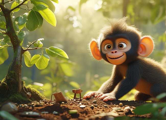 儿童故事长篇文字版猴子种麦子，幼儿故事小猴子种果树