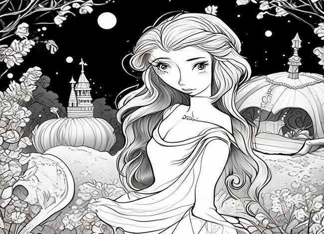 灰姑娘童话故事的封面怎么画 - 灰姑娘故事封面图片简笔画