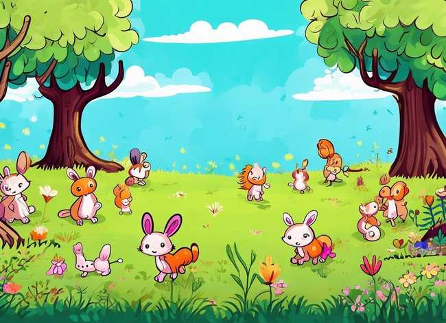 森林小动物儿童画 - 森林小动物儿童画图片