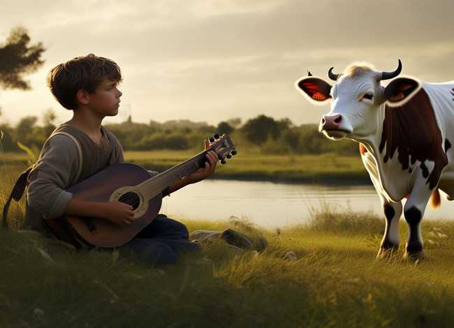 简短儿童故事对牛弹琴，对牛弹琴简短小故事